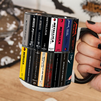 Metallica Albums Cassette Retro Collection Accent Mug - Extended Version