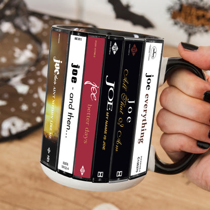 Joe Albums Cassette Collection Retro Accent Mug