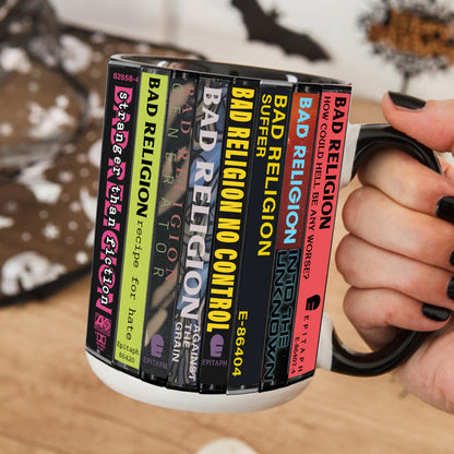Bad Religion Albums Cassette Collection Retro Accent Edge-to-Edge Printed Mug