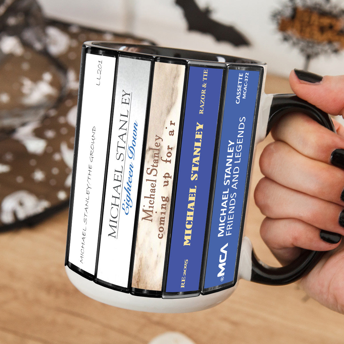 Michael Stanley Albums Cassette Collection Retro Accent Mug