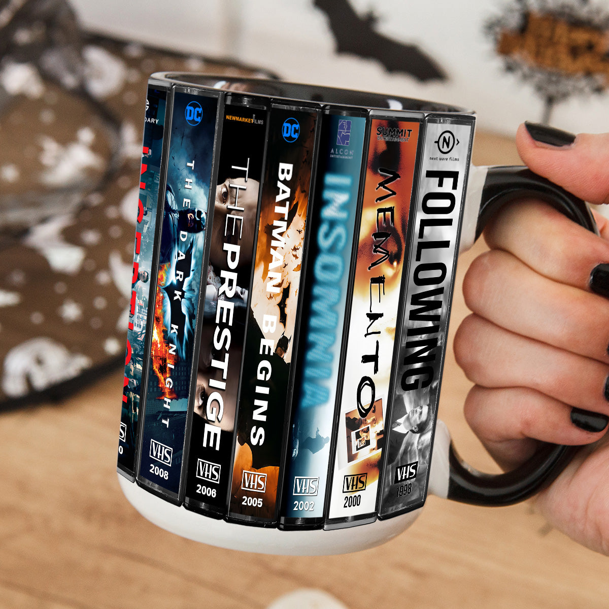 Christopher Nolan VHS Movies Collection Accent Mug