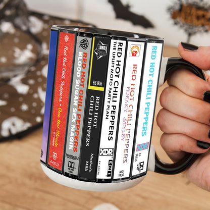 Red Hot Chili Peppers Albums Cassette Retro Collection Accent Mug