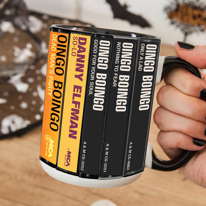 Oingo Boingo Albums Cassette Collection Retro Accent Mug