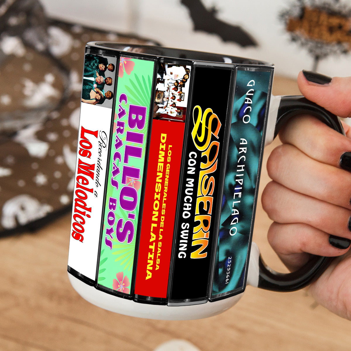 Salsa Albums Cassette Collection Retro Accent Mug