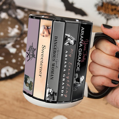 Ariana Grande Albums Covers Collection Retro Accent Mug