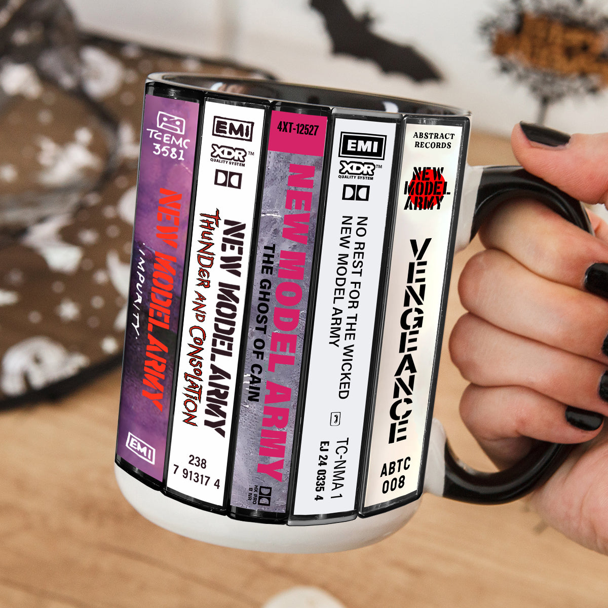 New Model Army Albums Cassette Retro Collection Accent Mug