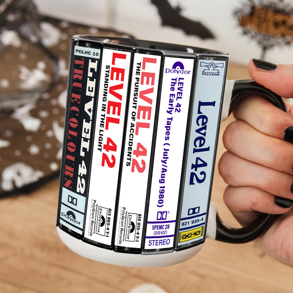 Level 42 Albums Cassette Collection Retro Accent Mug