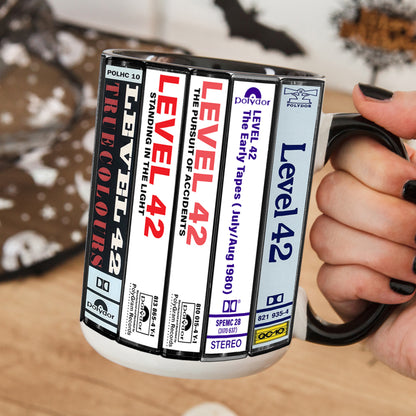 Level 42 Albums Cassette Collection Retro Accent Mug