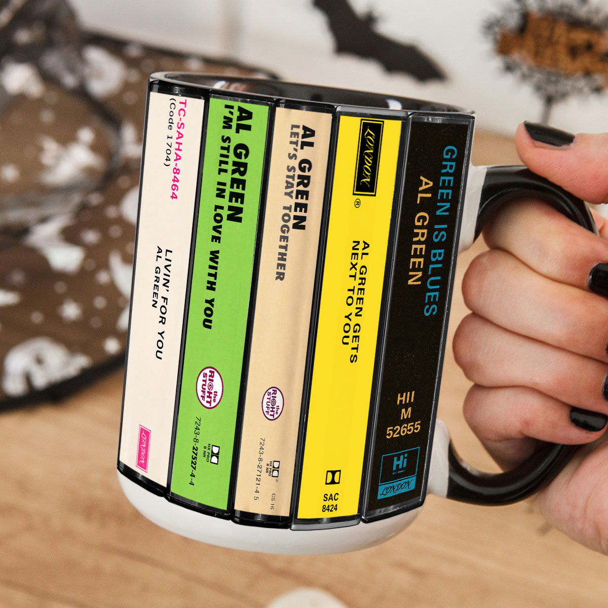 Al Green Albums Cassette Collection Retro Accent Mug