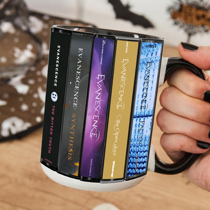 Evanescence Albums Cassette Collection Retro Accent Edge-to-Edge Printed Mug