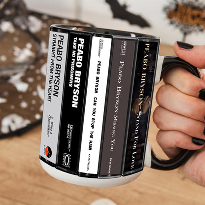 Peabo Bryson Albums Cassette Collection Retro Accent Mug