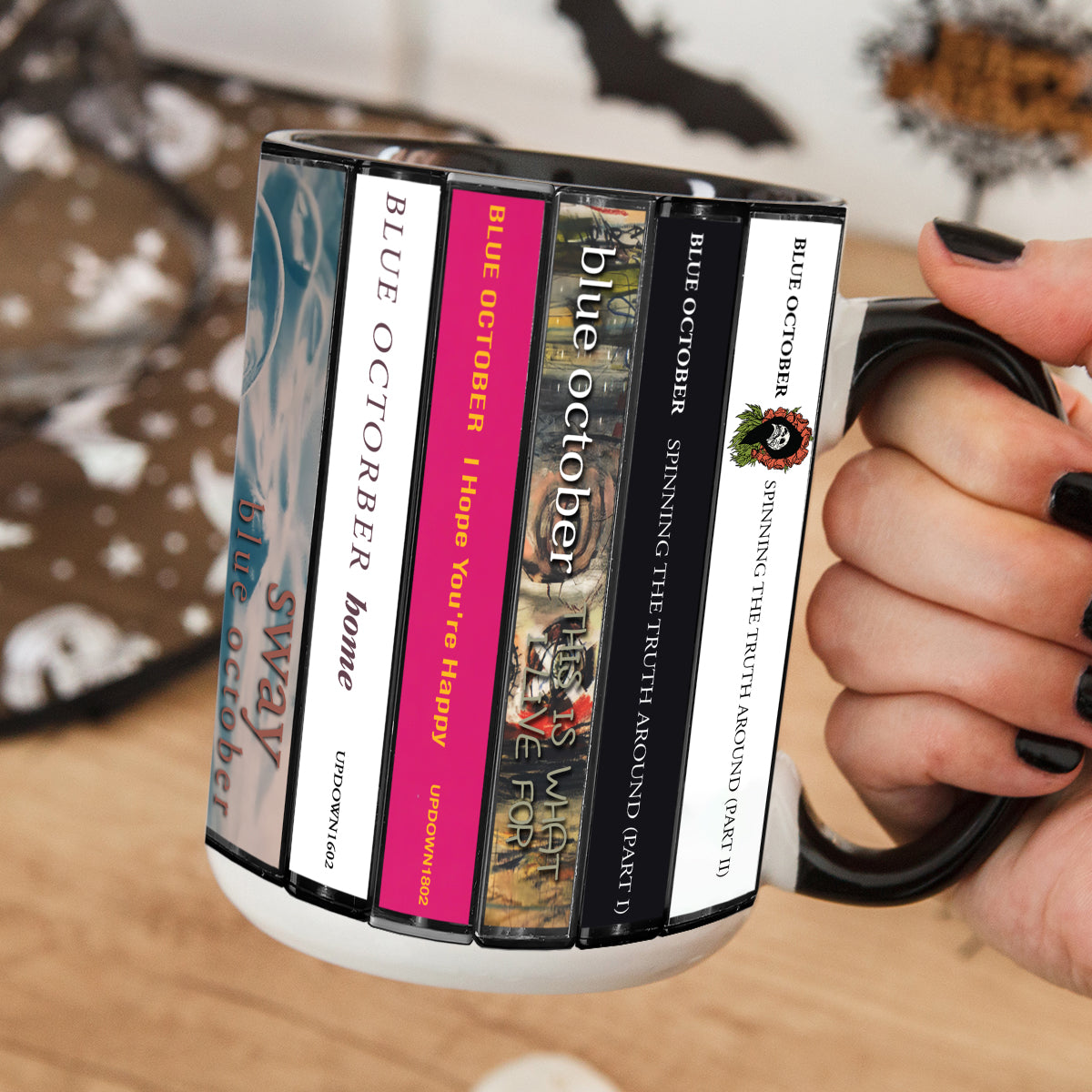 Blue October Albums Cassette Collection Retro Accent Mug