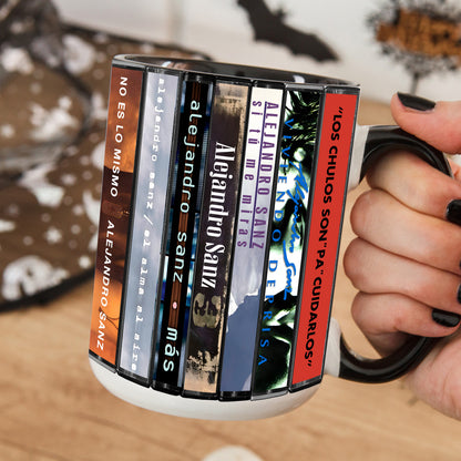 Alejandro Sanz Albums Cassette Collection Retro Accent Mug