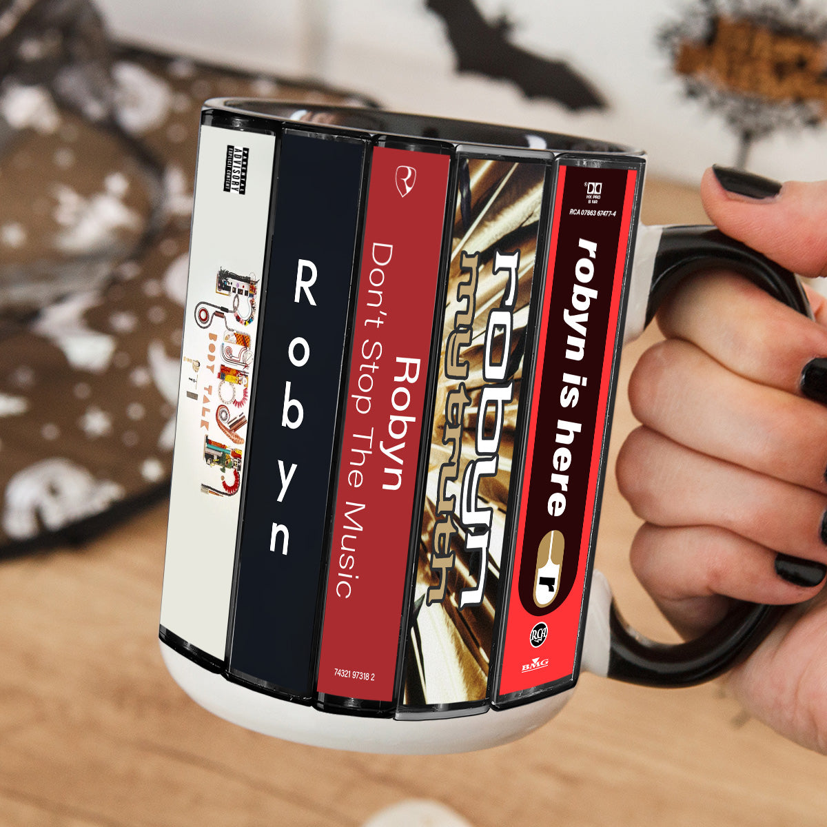Robyn Albums Cassette Collection Retro Accent Mug