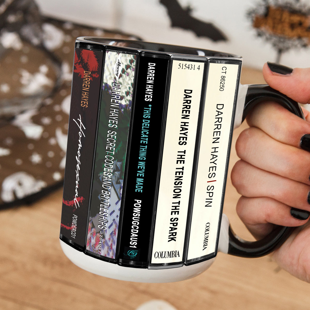 Darren Hayes Albums Cassette Collection Retro Accent Mug