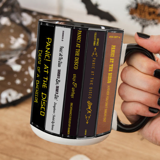 Panic! at the Disco Albums Cassette Collection Retro Accent Mug