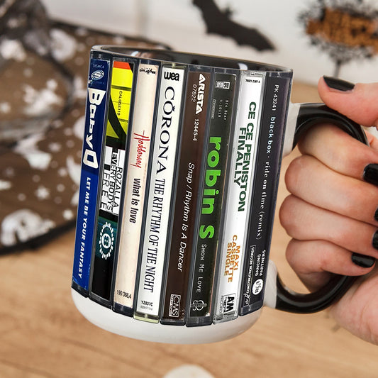 Classic Dance Music Cassette Collection Accent Mug