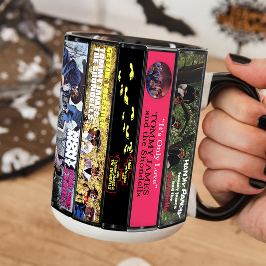 Tommy James and the Shondells Albums Cassette Collection Retro Accent Mug