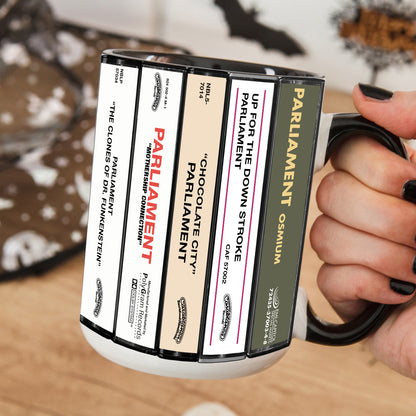 Parliament Albums Cassette Collection Retro Accent Mug