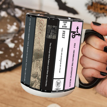 Felt Albums Cassette Collection Retro Accent Mug