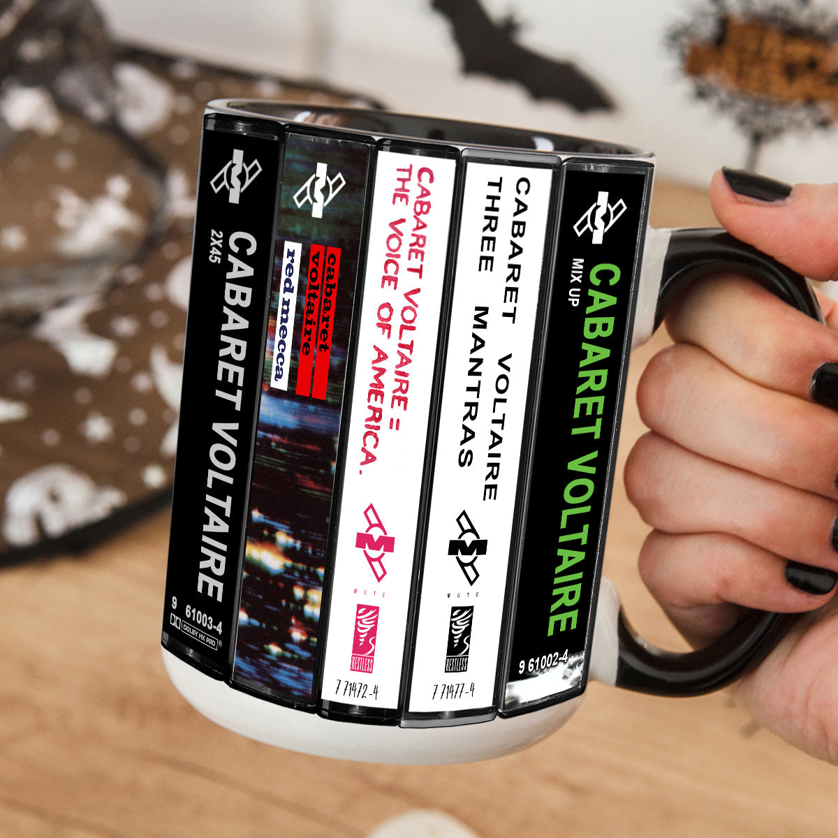 Cabaret Voltaire Albums Cassette Collection Retro Accent Mug