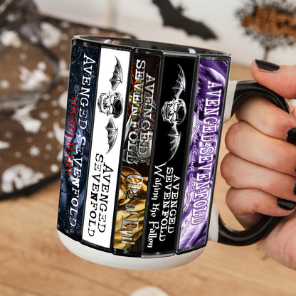 Avenged Sevenfold Albums Cassette Collection Retro Accent Edge-to-Edge Printed Mug