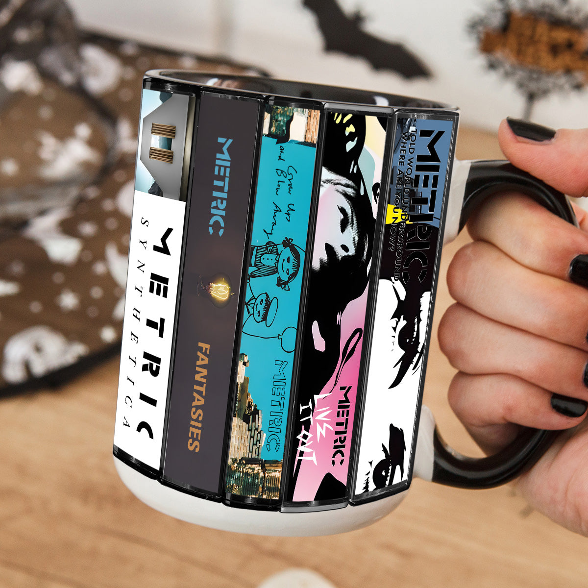 Metric Albums Cassette Collection Retro Accent Mug
