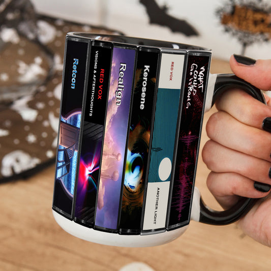 Red Vox Albums Cassette Collection Retro Accent Mug
