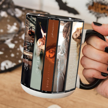 Sabrina Carpenter Albums Cassette Collection Retro Accent Mug