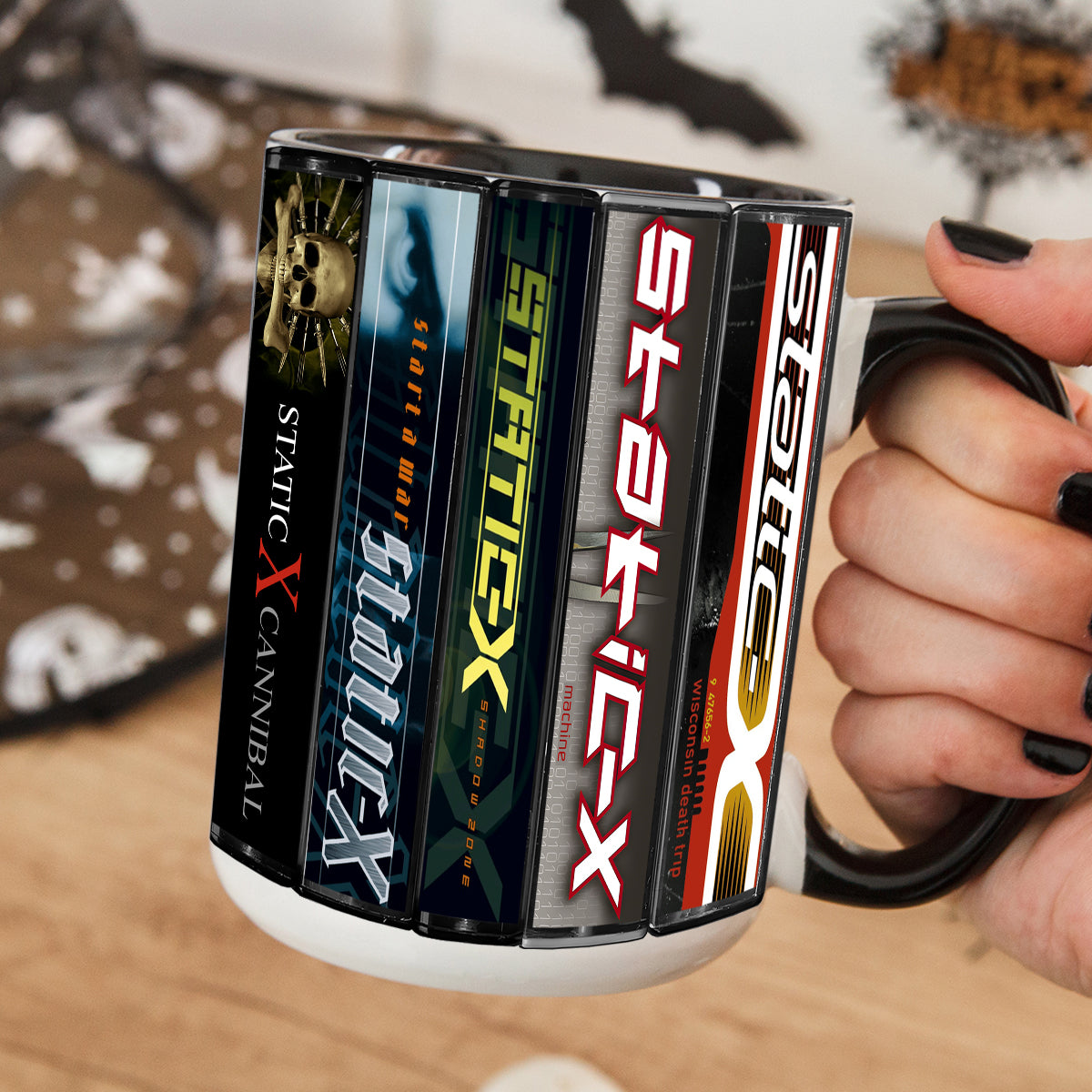 Static-X Albums Cassette Collection Retro Accent Mug