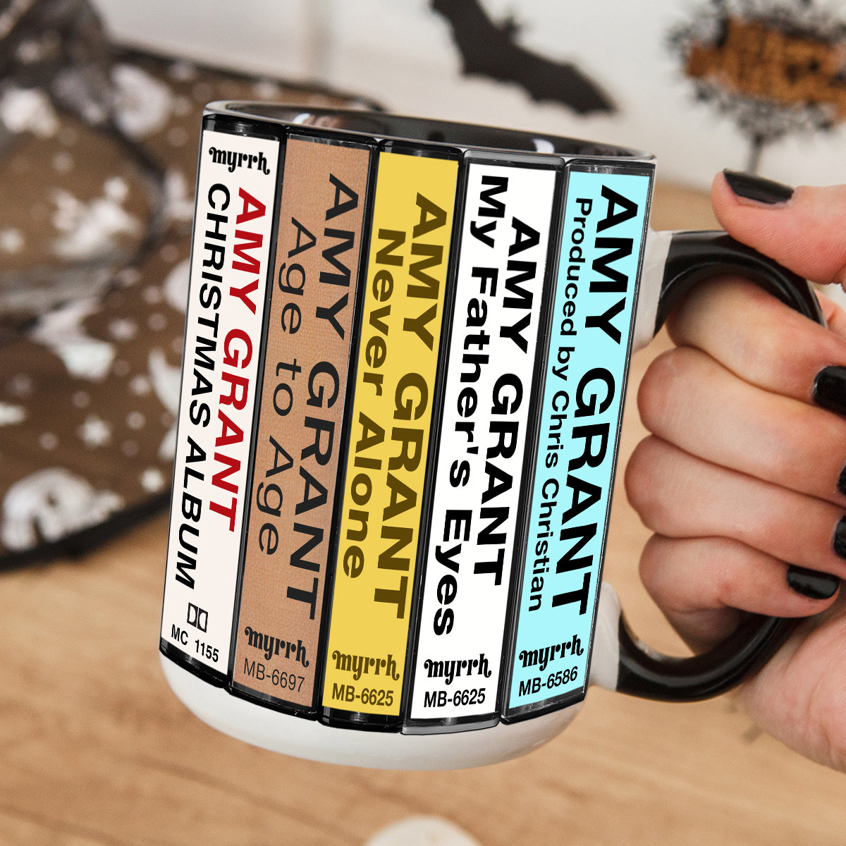Amy Grant Albums Cassette Collection Retro Accent Mug