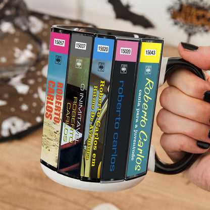 Roberto Carlos Albums Cassette Collection Retro Accent Mug