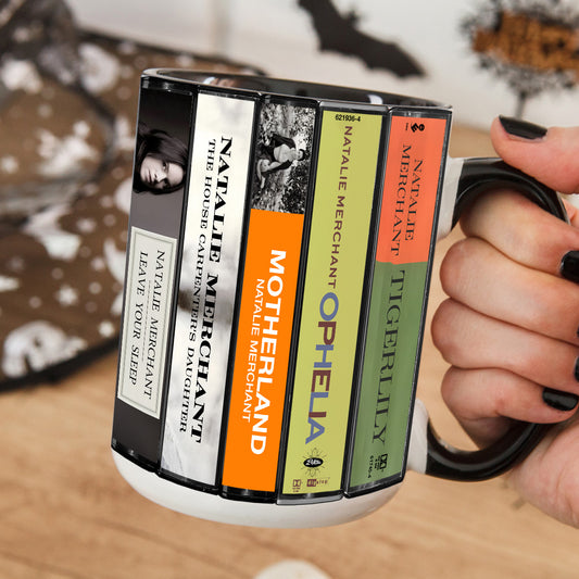 Natalie Merchant Albums Cassette Collection Retro Accent Mug