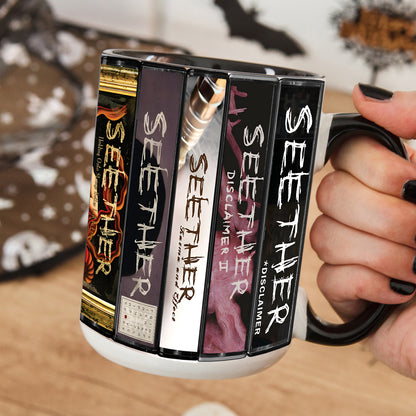 Seether Albums Cassette Collection Retro Accent Mug