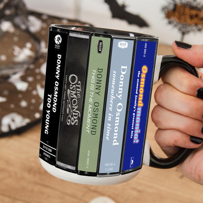 The Osmonds Albums Cassette Collection Retro Accent Mug