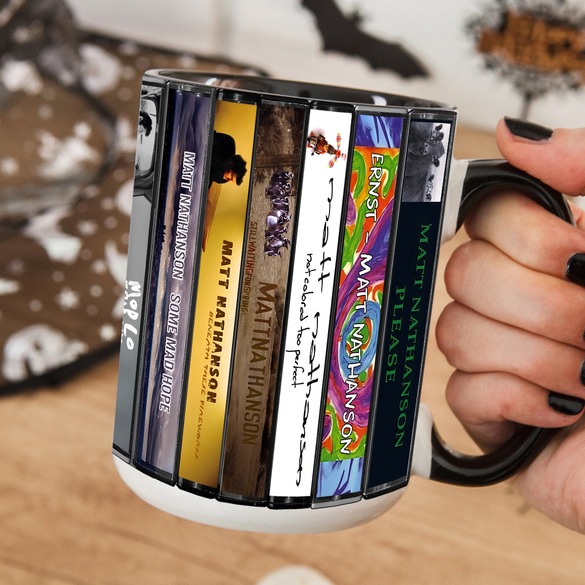 Matt Nathanson Albums Cassette Collection Retro Accent Mug