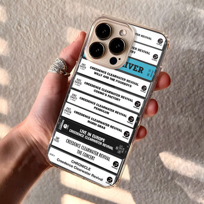 Creedence Clearwater Revival Albums Cassette Collection Retro Phone Case