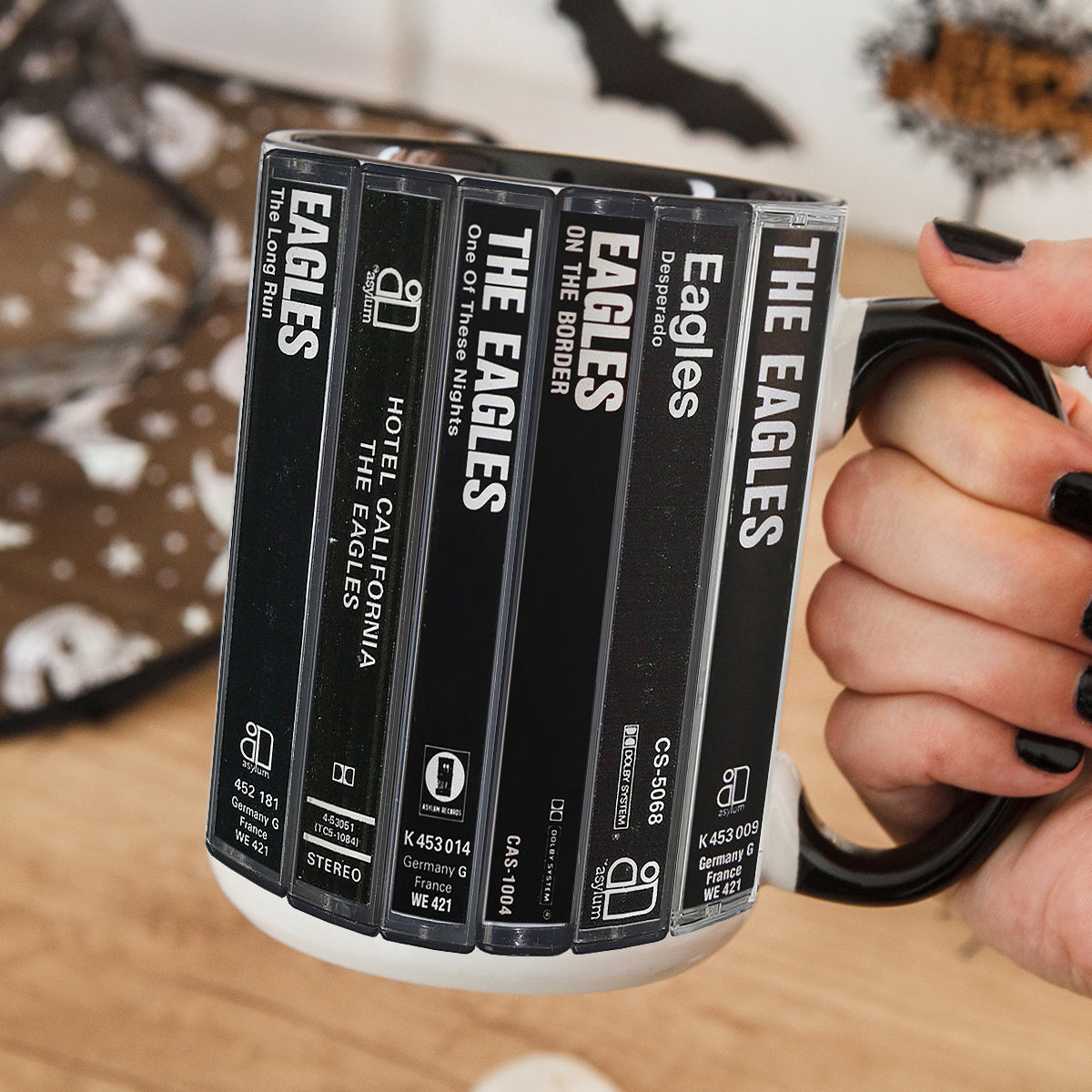 Eagles Albums Cassette Retro Collection Accent Mug