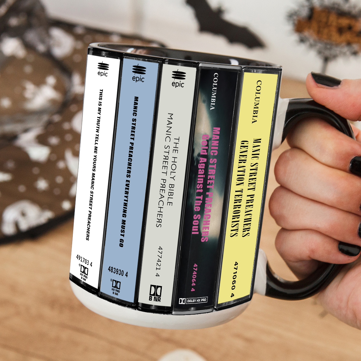 Manic Street Preachers Albums Cassette Collection Retro Accent Mug