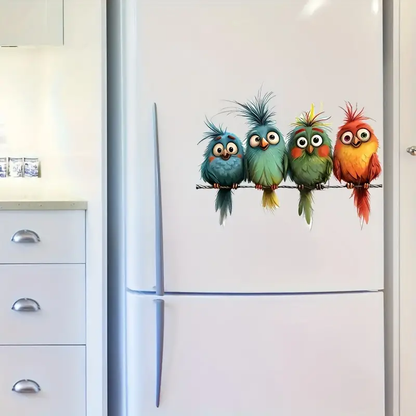 Cute Funny Birds Vinyl Decal Decorations