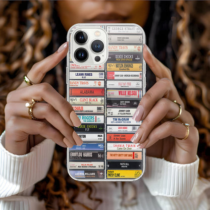 Country Music Albums Cassette Collection Retro Phone Case