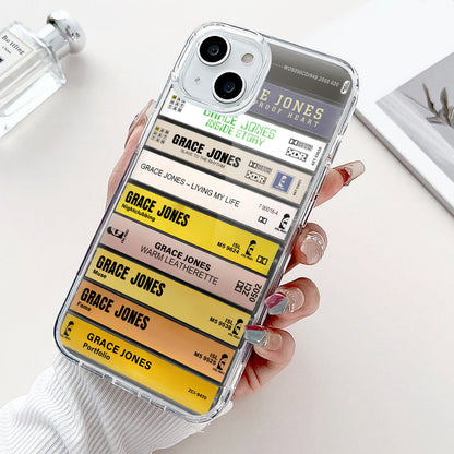 Grace Jones Albums Cassette Collection Retro Phone Case