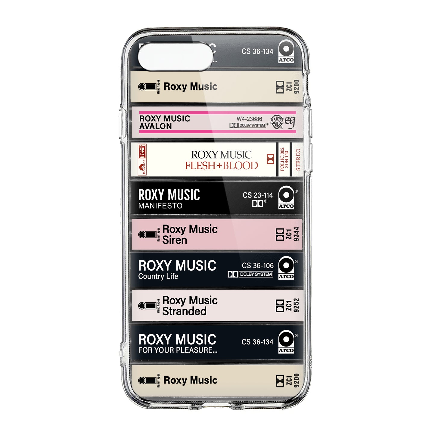 Roxy Music Albums Cassette Collection Retro Phone Case