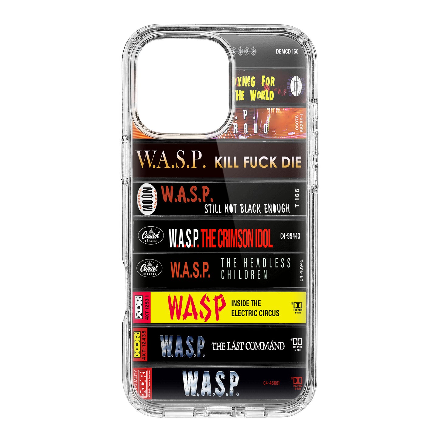 W.A.S.P Albums Cassette Collection Retro Phone Case