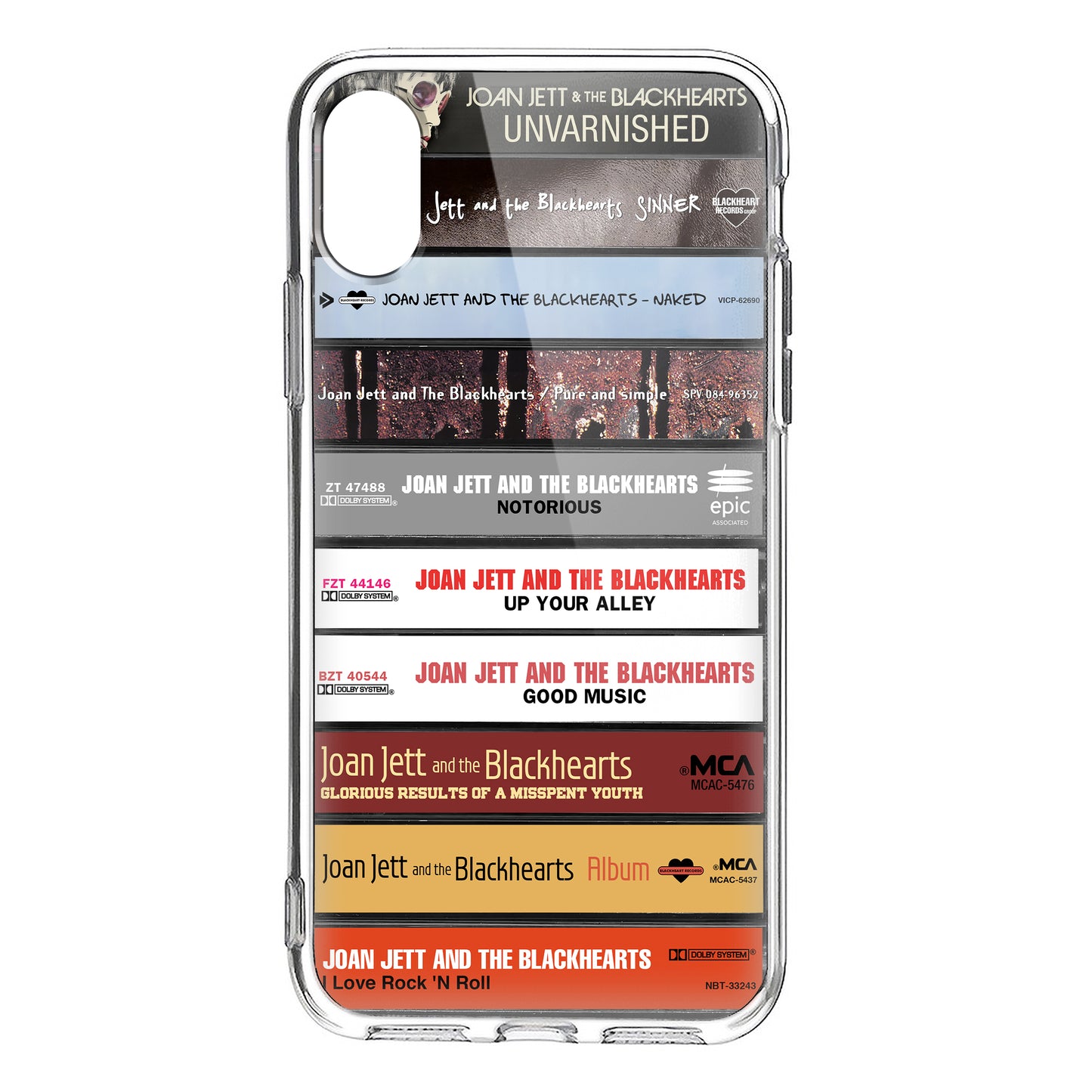 Joan Jett & The Blackhearts Albums Cassette Collection Retro Phone Case