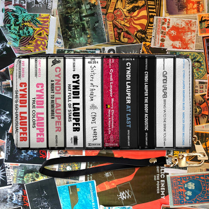 Cyndi Lauper Albums Cassette Vintage Leather Long Wallet