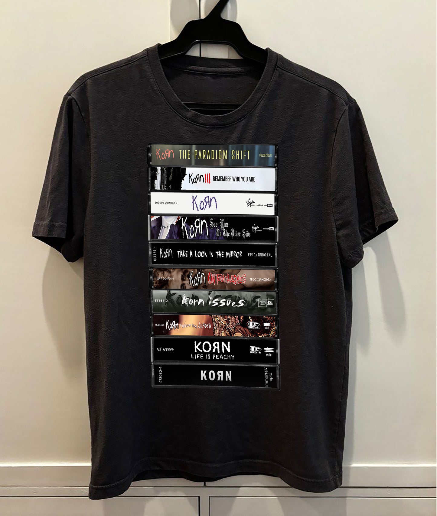 Korn Albums Cassette Retro Collection Premium Unisex T-Shirt