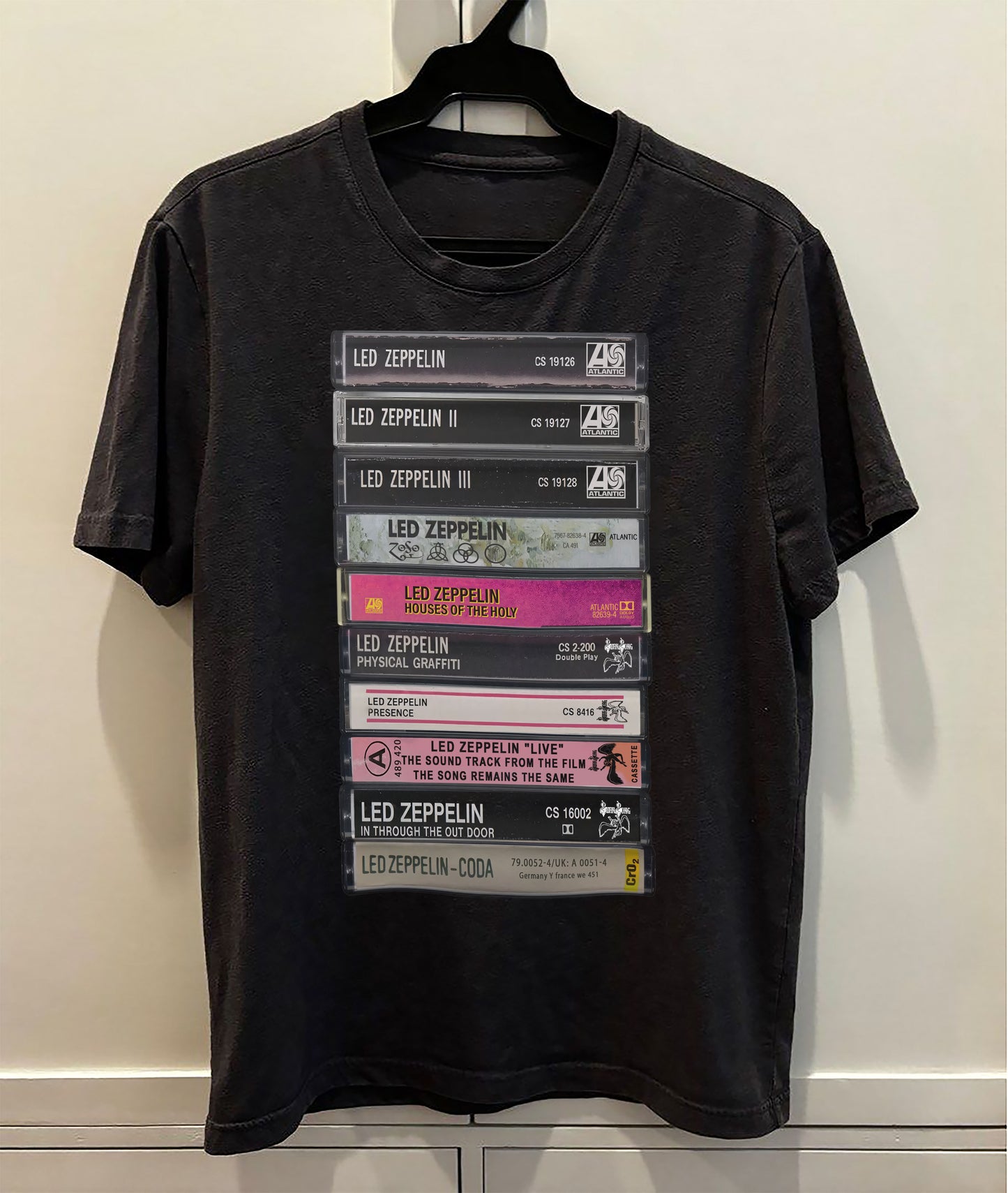 Led Zeppelin Albums Cassette Retro Collection Premium Unisex T-Shirt