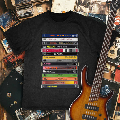 Queen Albums Cassette Retro Collection Premium Unisex T-Shirt