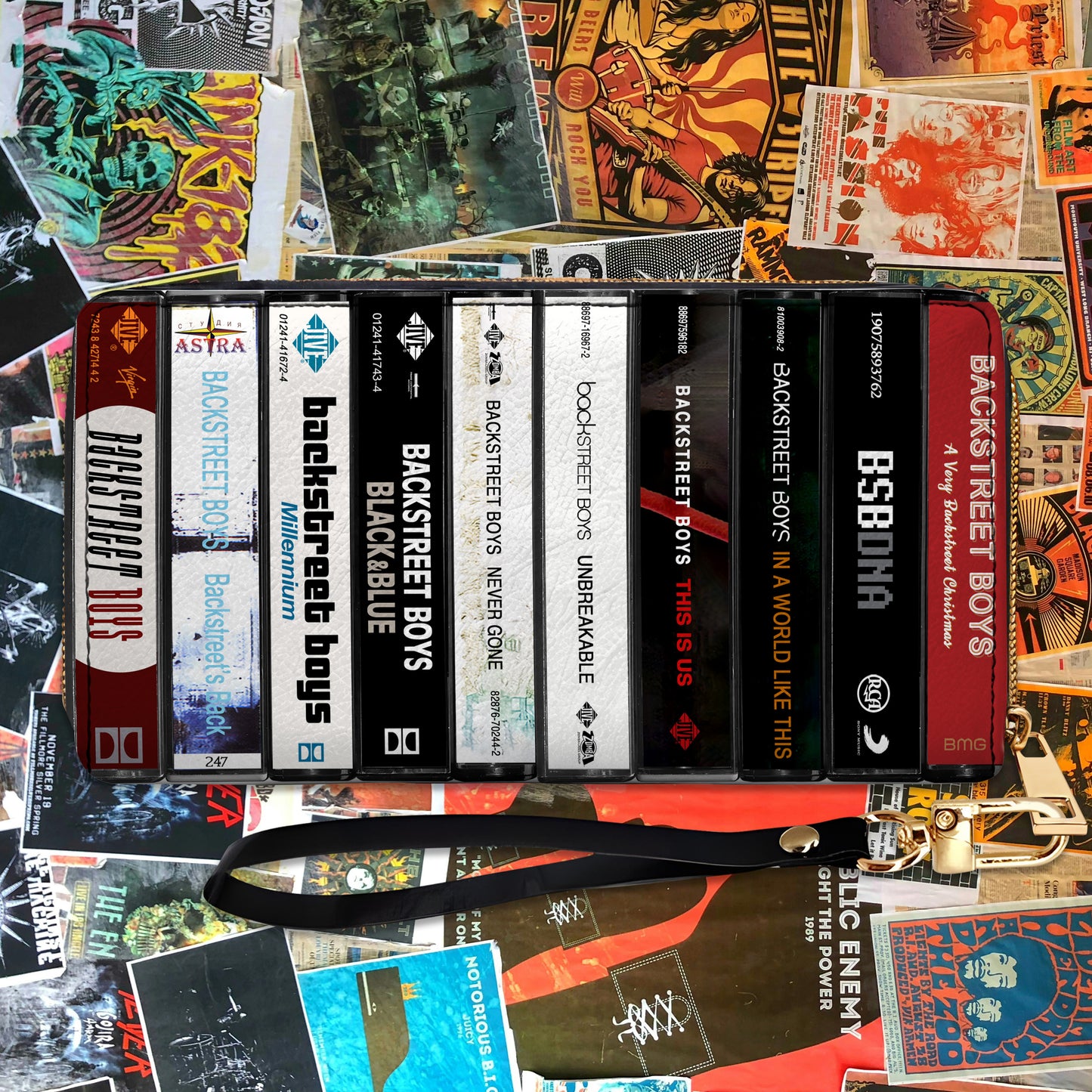 Backstreet Boys Albums Cassette Vintage Leather Long Wallet